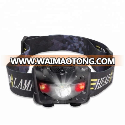 high brightness camping 3W usb sensor rechargeable led headlamp