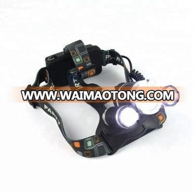 High power 3000 lumen t6 30w aluminum rechargeable zoomable led head lamp